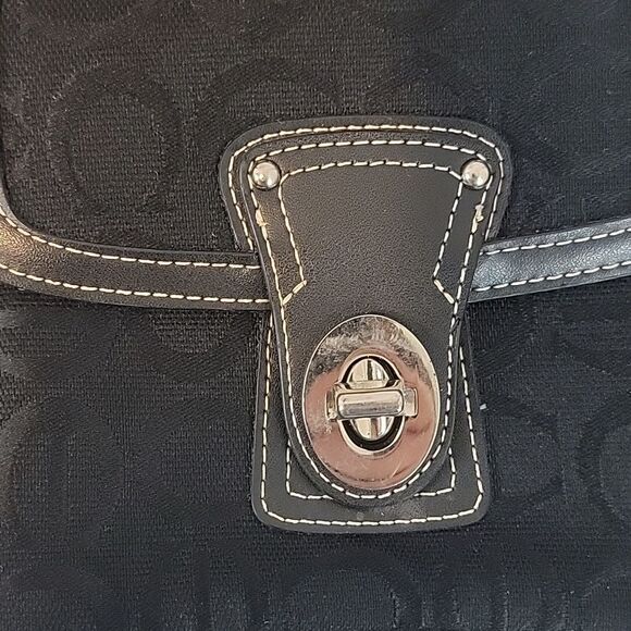 Unbranded Crossbody Bag black canvas and faux leather - Picture 2 of 7